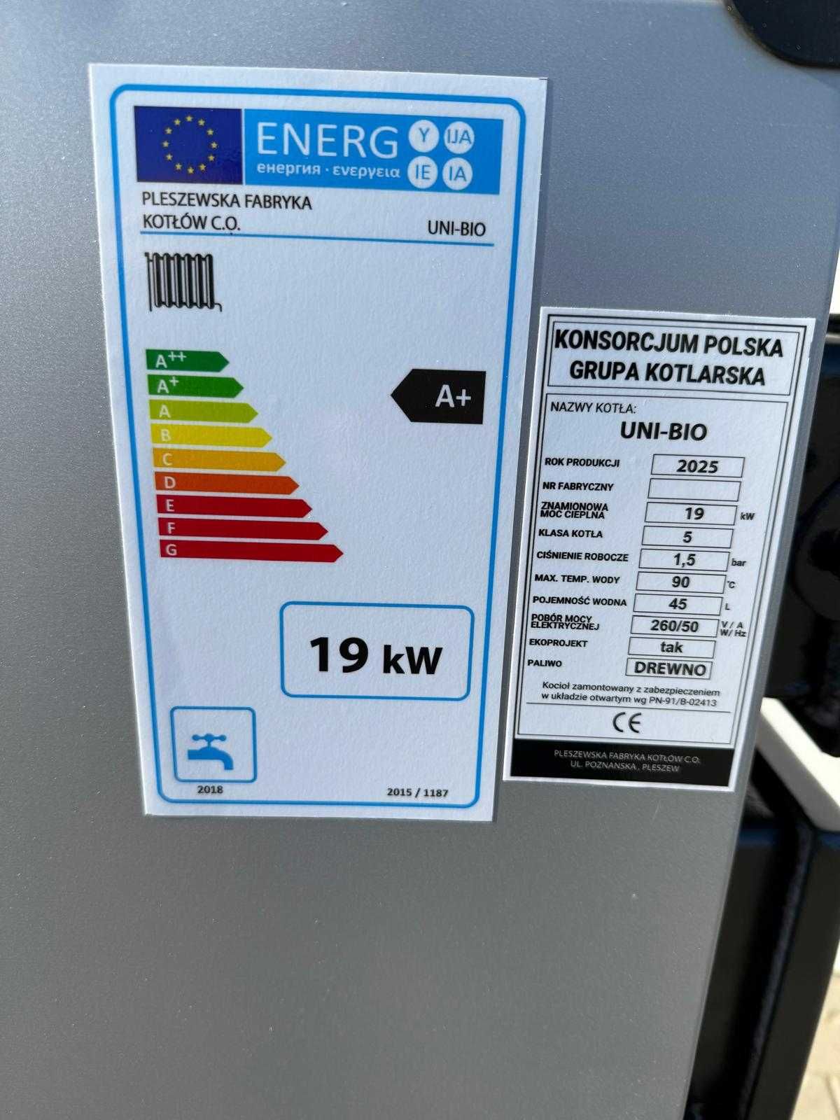 Kocioł 19kW na Drewno Węgiel Kotły Piec Zasypowy PRODUCENT