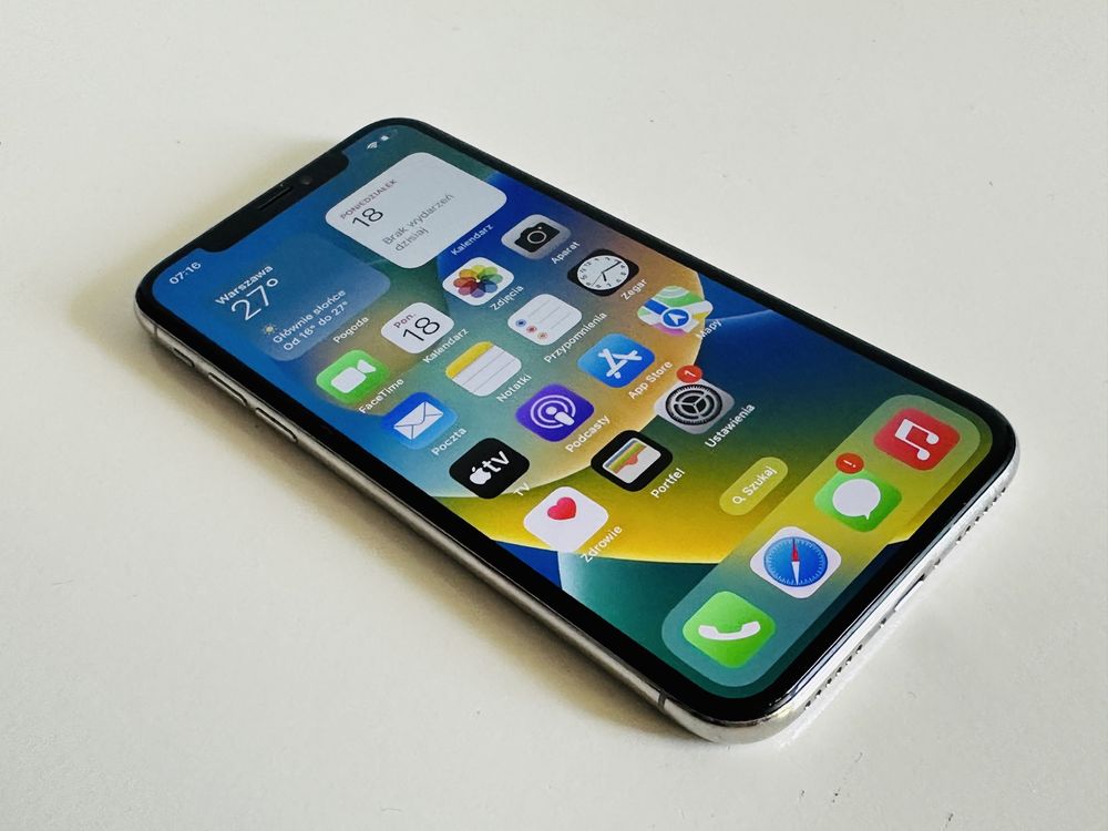 Apple iPhone X 10 256GB Silver Srebrny Bez Blokad Super Stan