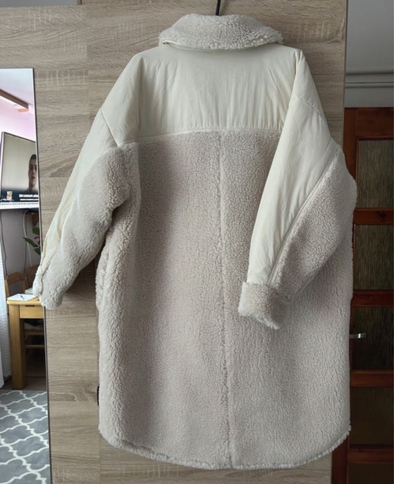 Kurtka Oversize z  Pikowaną Podszewką
