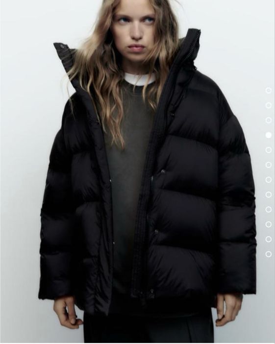 Класний натуральний пуфер oversizes zara