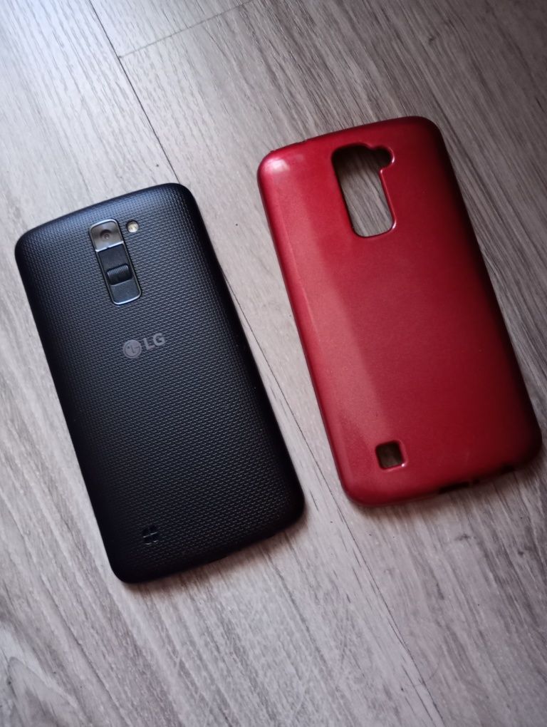 Smartfon LG K10 czerwone etui