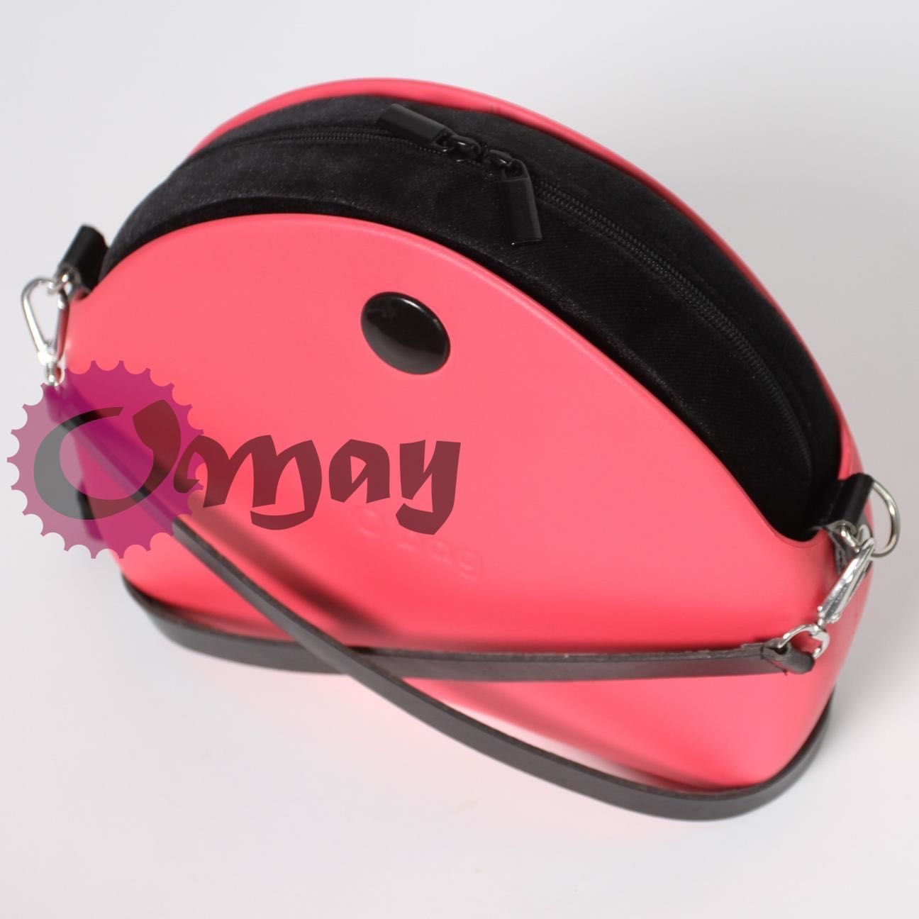 CZARNY Welur organizer do OBAG MOON LIGHT 2 suwaczki 2 kieszenie OMAY