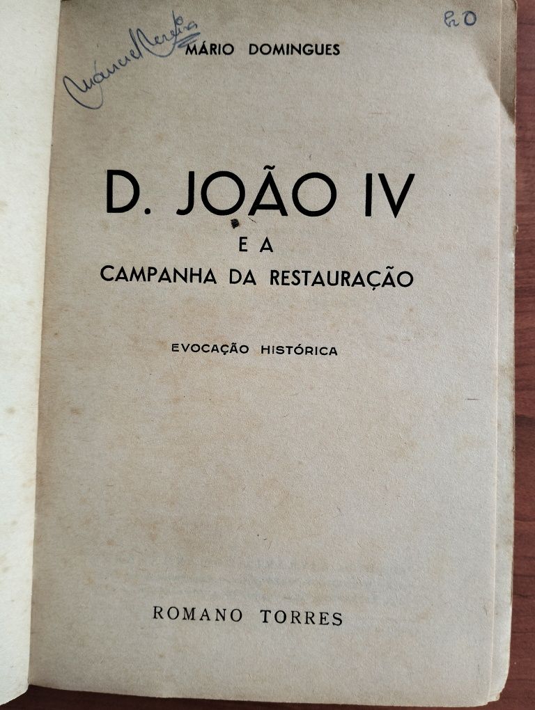 Livro "D. João IV" - Mário Domingues