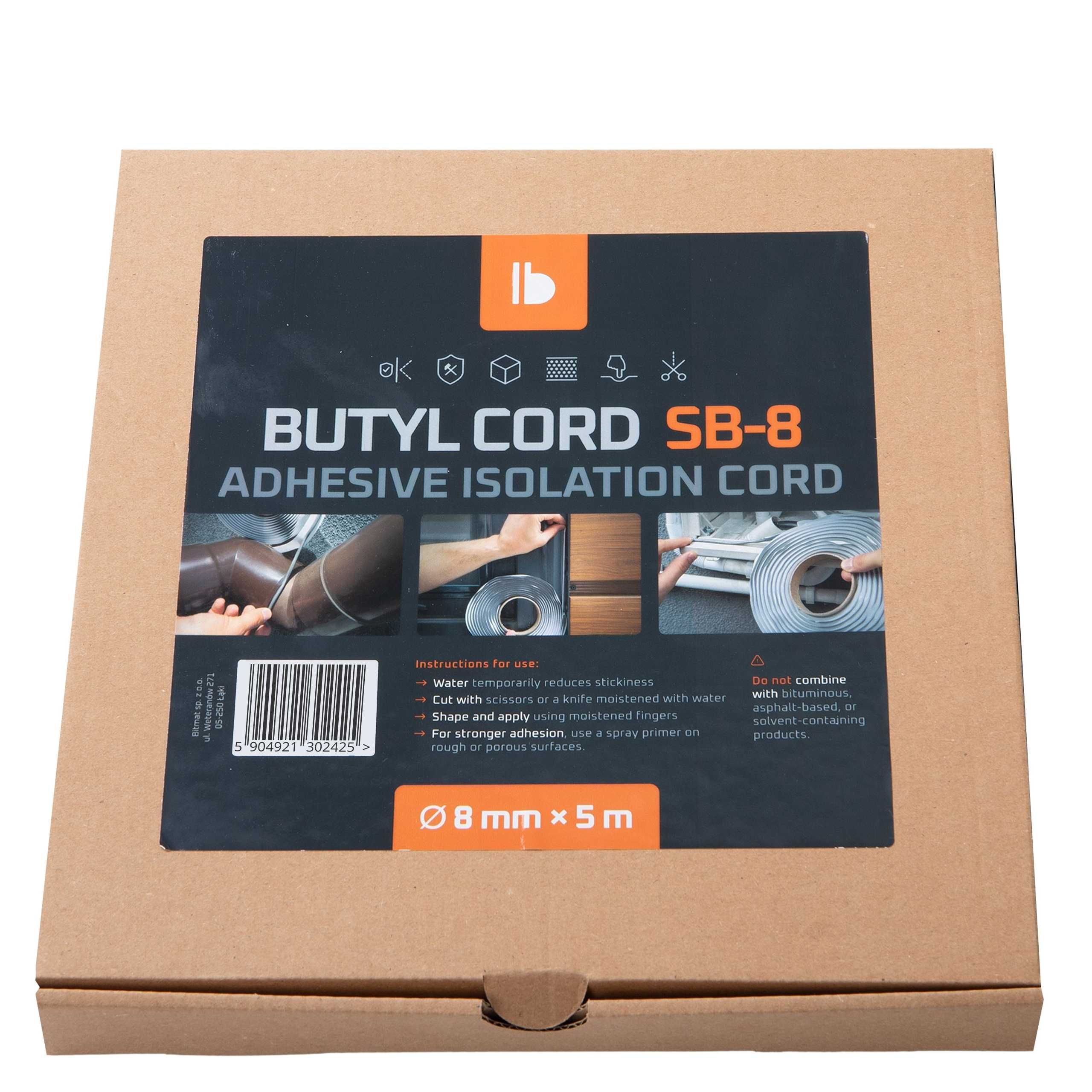 Klej butylowy sznur do reflektorów lamp uszczelniacz Butyl Cord Bitmat