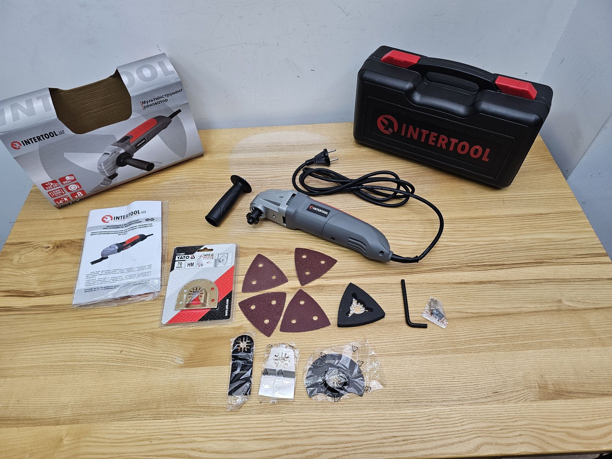 Реноватор Intertool +Насадки +Алмазная насадка для плитки Yato +Кейс