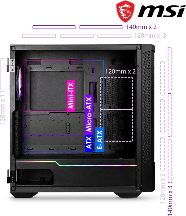 Корпус для ПК MSI MPG VELOX 100P AIRFLOW Mid-Tower RGB