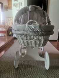 wózek niemowlęcy wiklinowy