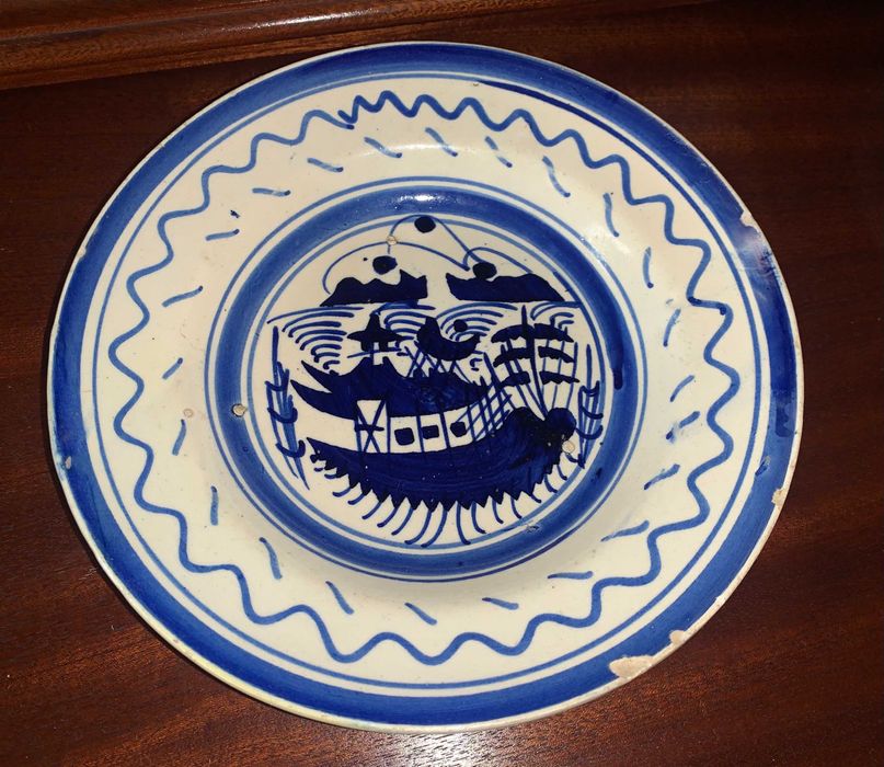 PAR DE PRATOS EM FAIANÇA CHINESA SECULO XIX