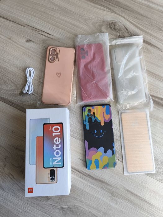 Smartfon telefon Xiaomi Redmi Note pro 10 8/128 GB jak nowy bez ub