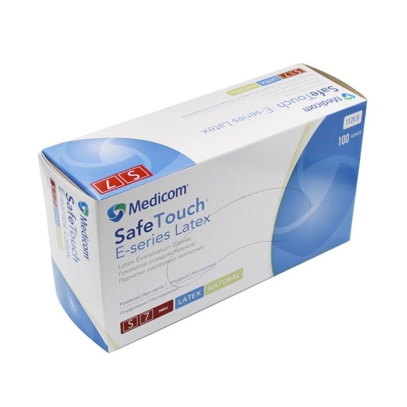 Перчатки латексные размер M (плотность 5,5 г) Medicom SafeTouch E-Se