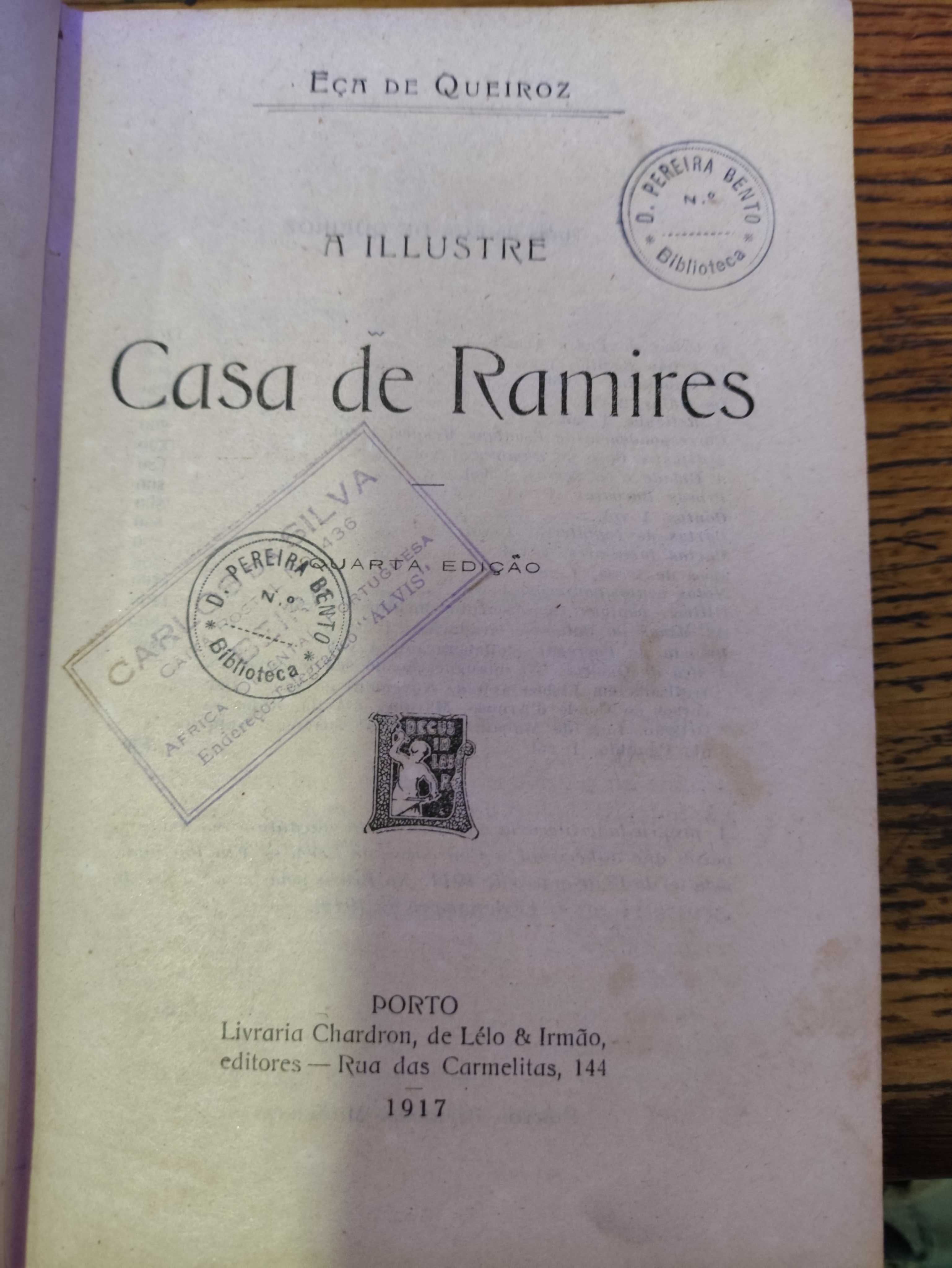 Livro antigo A Ilustre Casa de Ramires de Eça de Queiroz 4ªediçao 1917