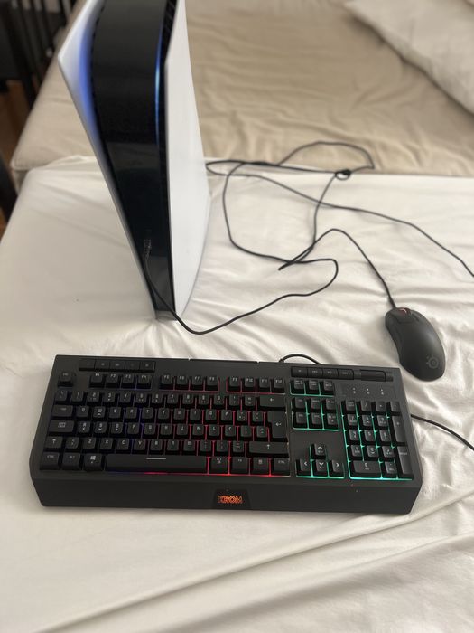 PS5+Teclado Mecanico Krom RGB+ Rato Strel series Rival 3