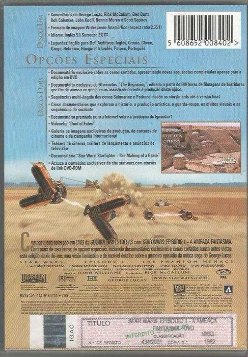 Star Wars: Caixa episódios I e II (edição 2 DVD) (1999/2002)