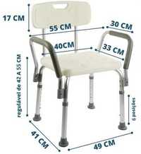 Cadeira banho com apoio de braços