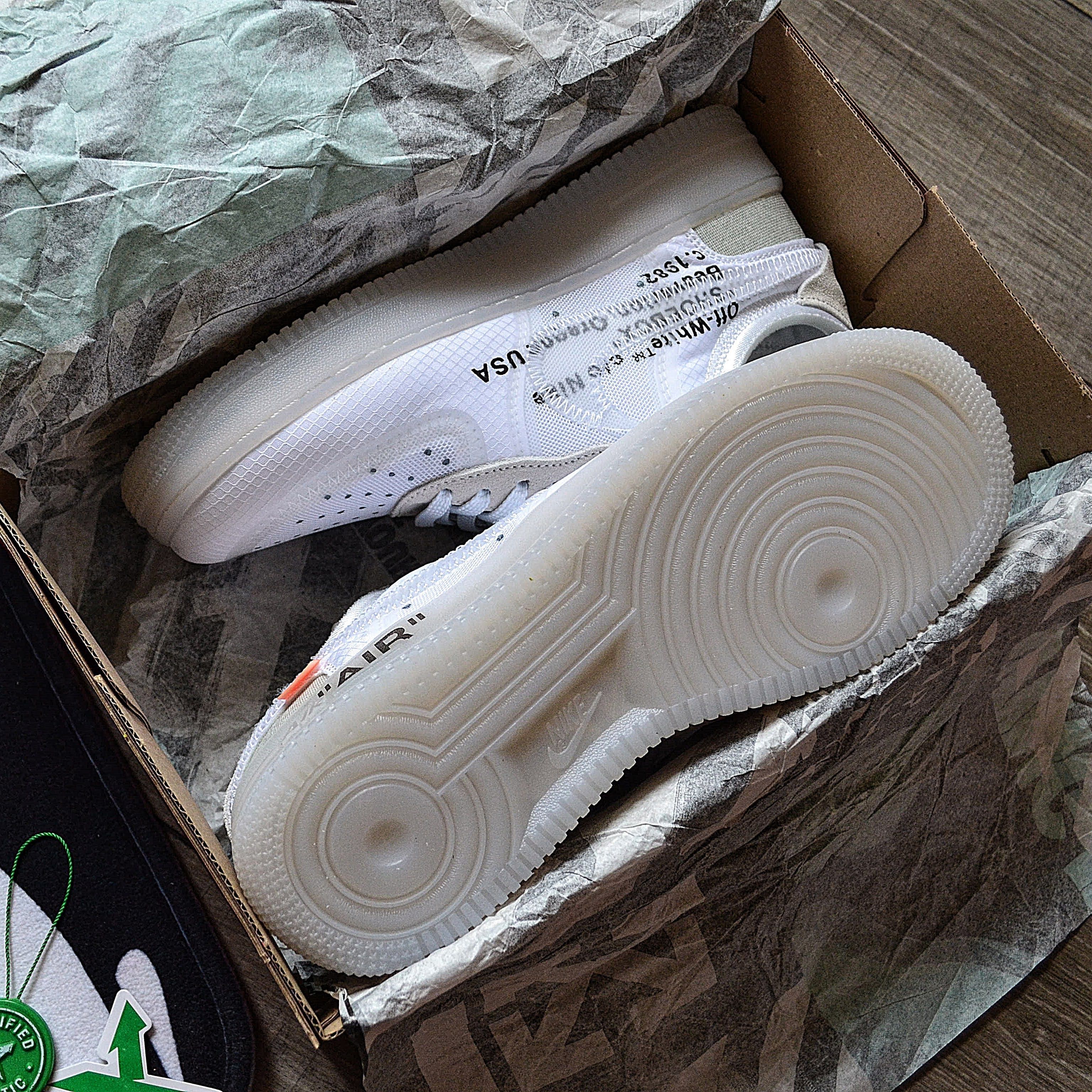 Мужские кроссовки Off-White x Nike Air Force 1 'White' Размеры 40-45