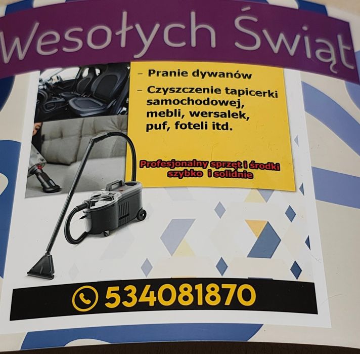 Pranie dywanów ,tapicerek samochodowych