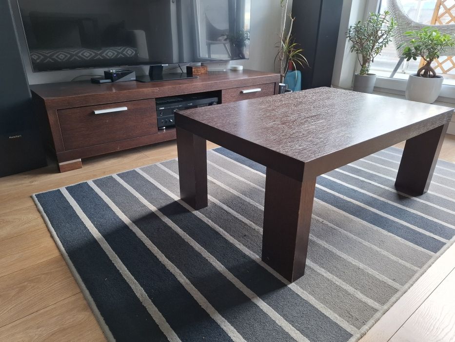 Ława fornir  90x60 wys. 37 firmy Paget drzewo drewniana
