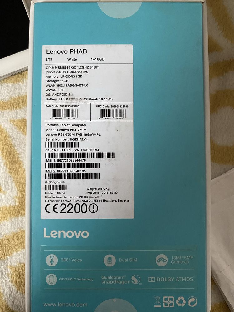 Lenovo PHAB na części