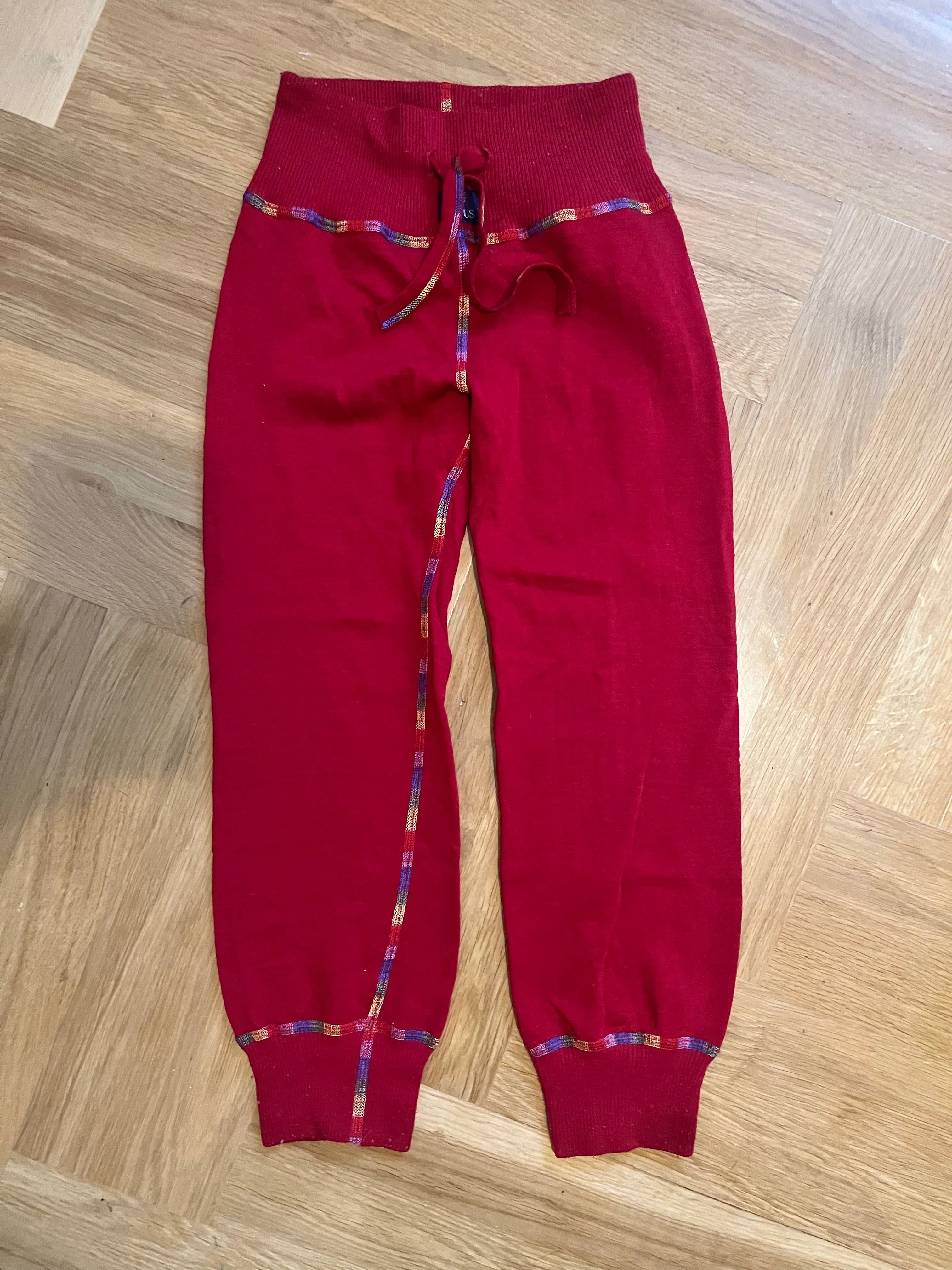 Spodnie dresowe welna 100% 120 janus czerwone