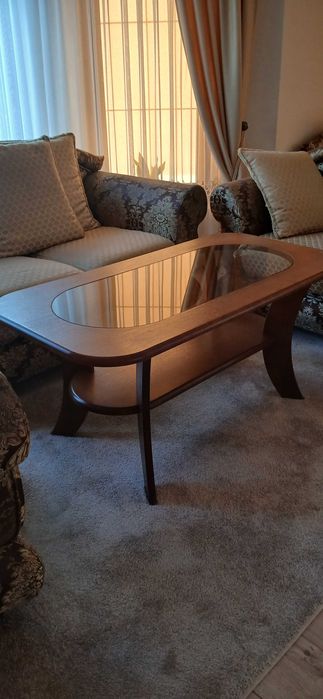 Stolik kawowy-ława naturalna okleina dębowa-okazja