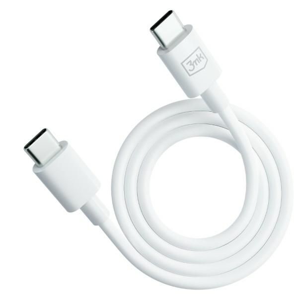 3MK Hyper Cable USB-C - USB-C 100W1.2m Biały/White Kabel