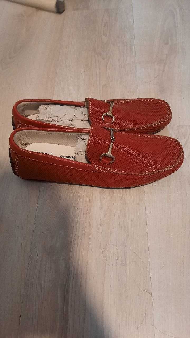 Skórzane mokasyny Interland, r. 44 | Made in Italy | 100% Vera Pelle