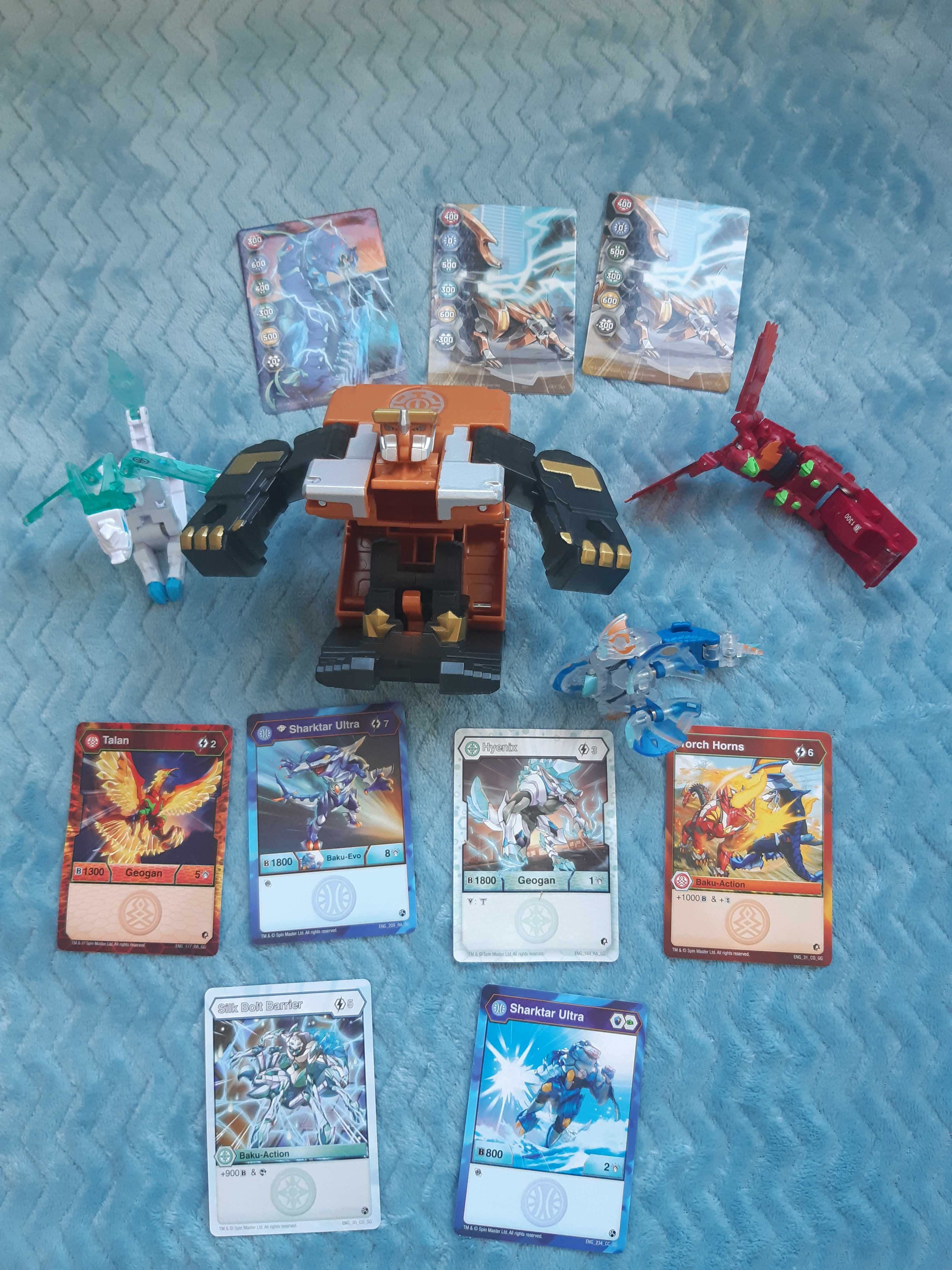 Bakugan zestaw 4 sztuki plus karty