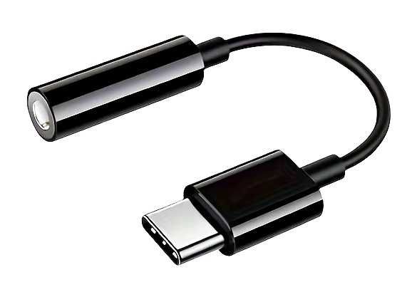 Conversor Tipo C para 3.5mm (Áudio/AUX) para telemóveis Android/iPhone