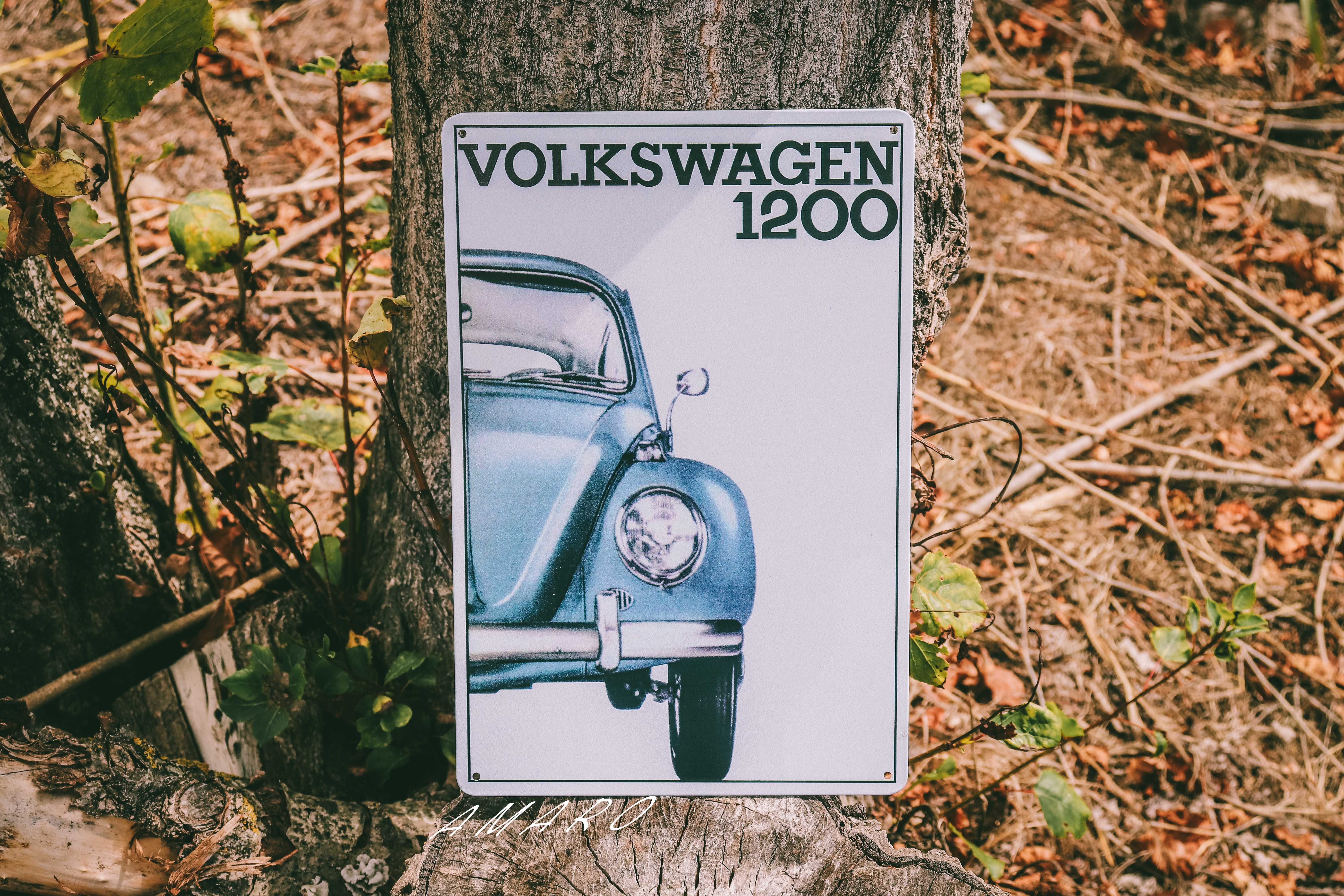 Placa/Chapa de Metal Vintage/Retro Volkswagen Carocha/Beetle| NOVA