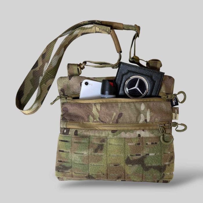Тактична адміністративна сумка Cordura MOLLE Multicam військова