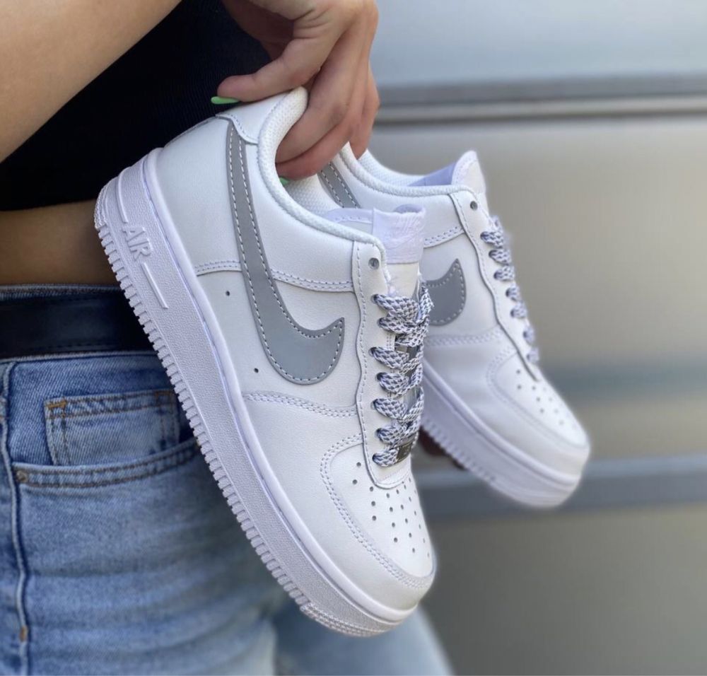 Кросівки Жіночі Nike Air Force White Reflective Premium