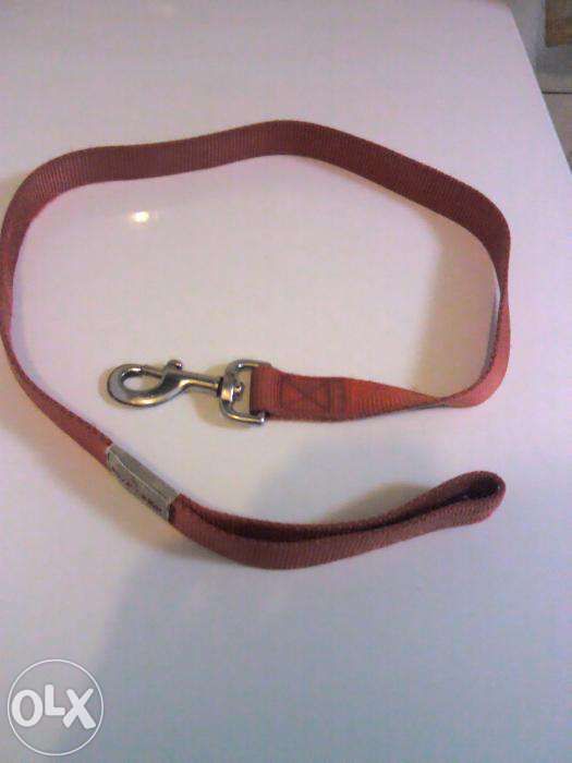 Trela 98 cm vermelha p/animais grandes