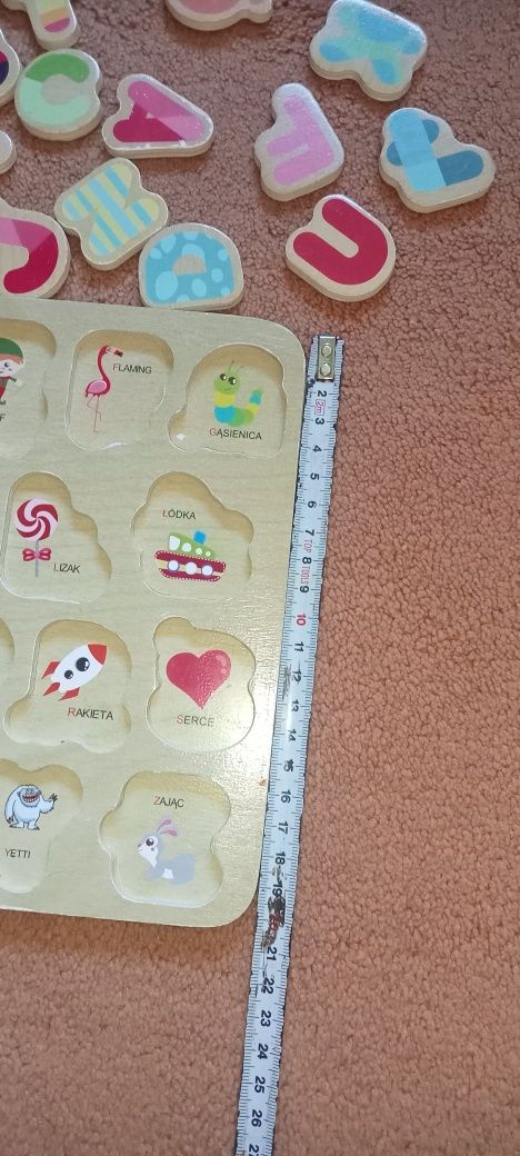 Zabawka drewniana dla dziecka alfabet i cyfry