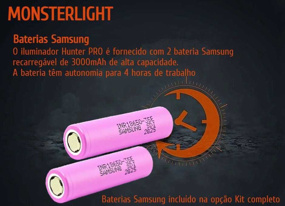 Iluminador MonsterLight ir-850 Hunter Pro com potenciómetro