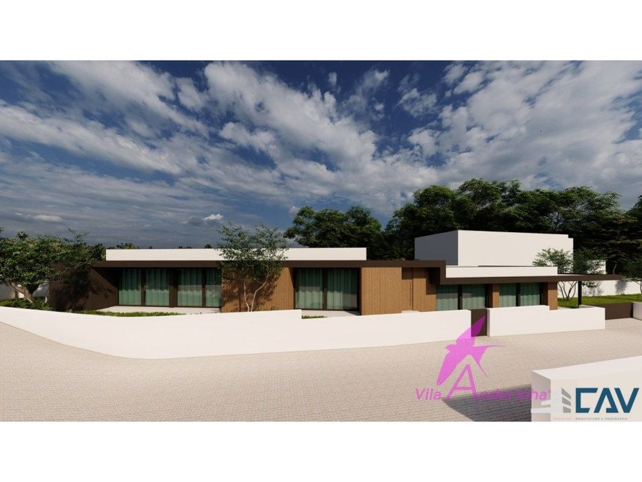 Terreno com projeto aprovado para moradia térrea T3 em Moledo
