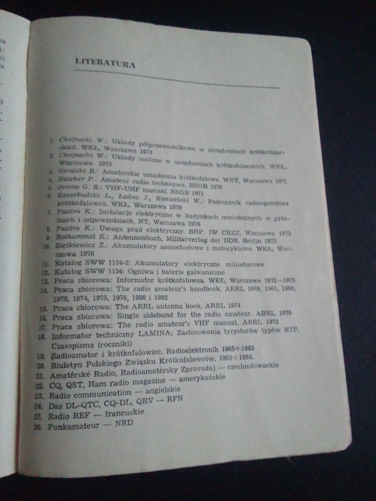Instalowanie i wyposażenie radiostacji amatorskich, W. Chojnacki