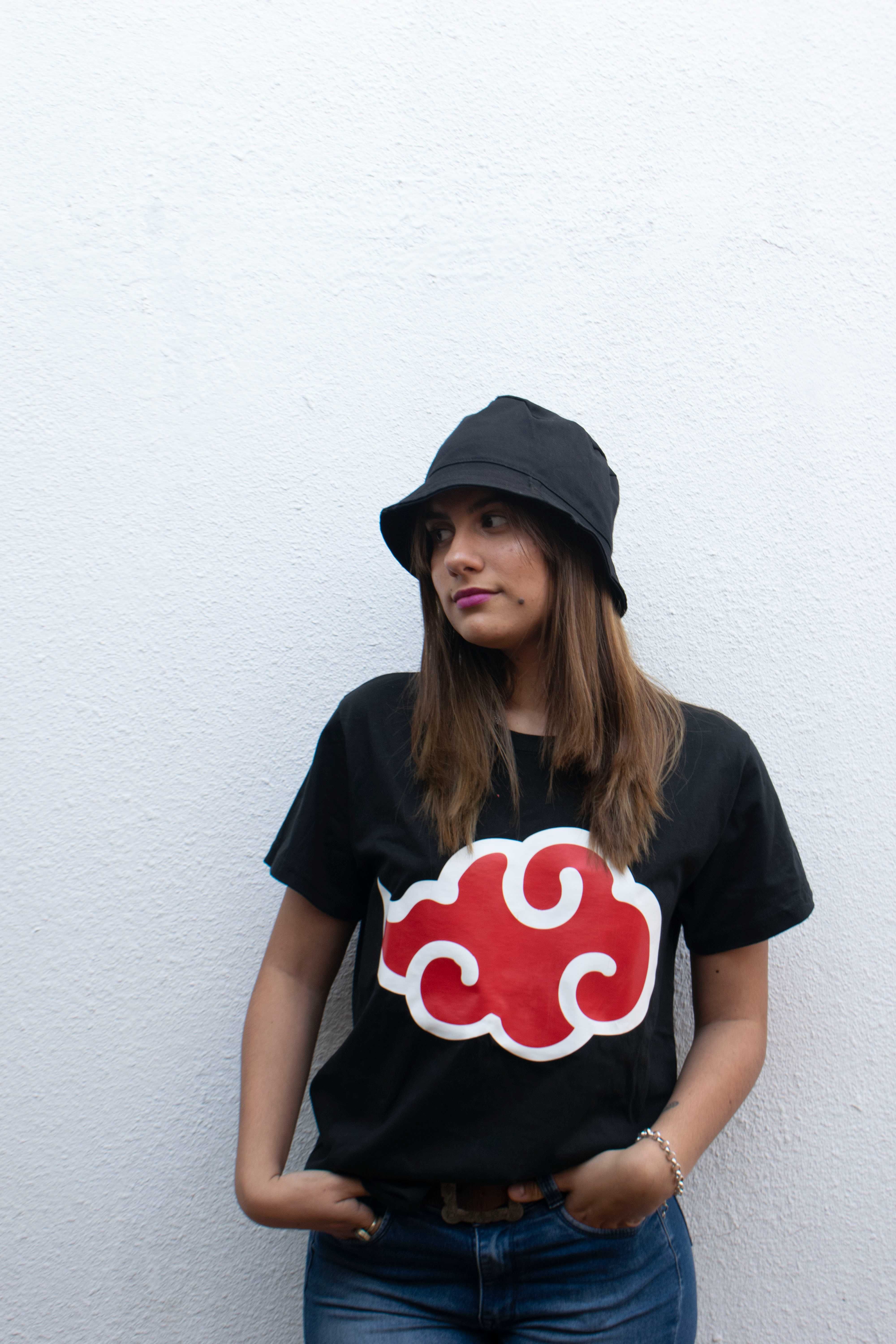 Naruto Akatsuki T-shirt Unisex Algodão