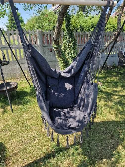 Fotel wiszący brazylijski hamak krzesło huśtawka na balkon taras ogród
