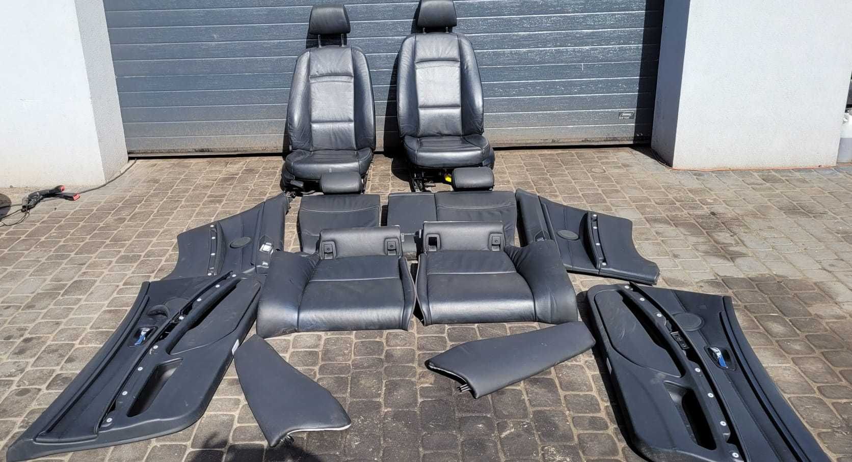Fotele skóry BMW 3 E92 grzane komplet