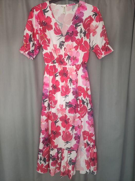 Sukienka maxi długa lekka na lato wesele imprezę S