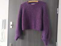 Fioletowy sweter Zara r. S alpaka