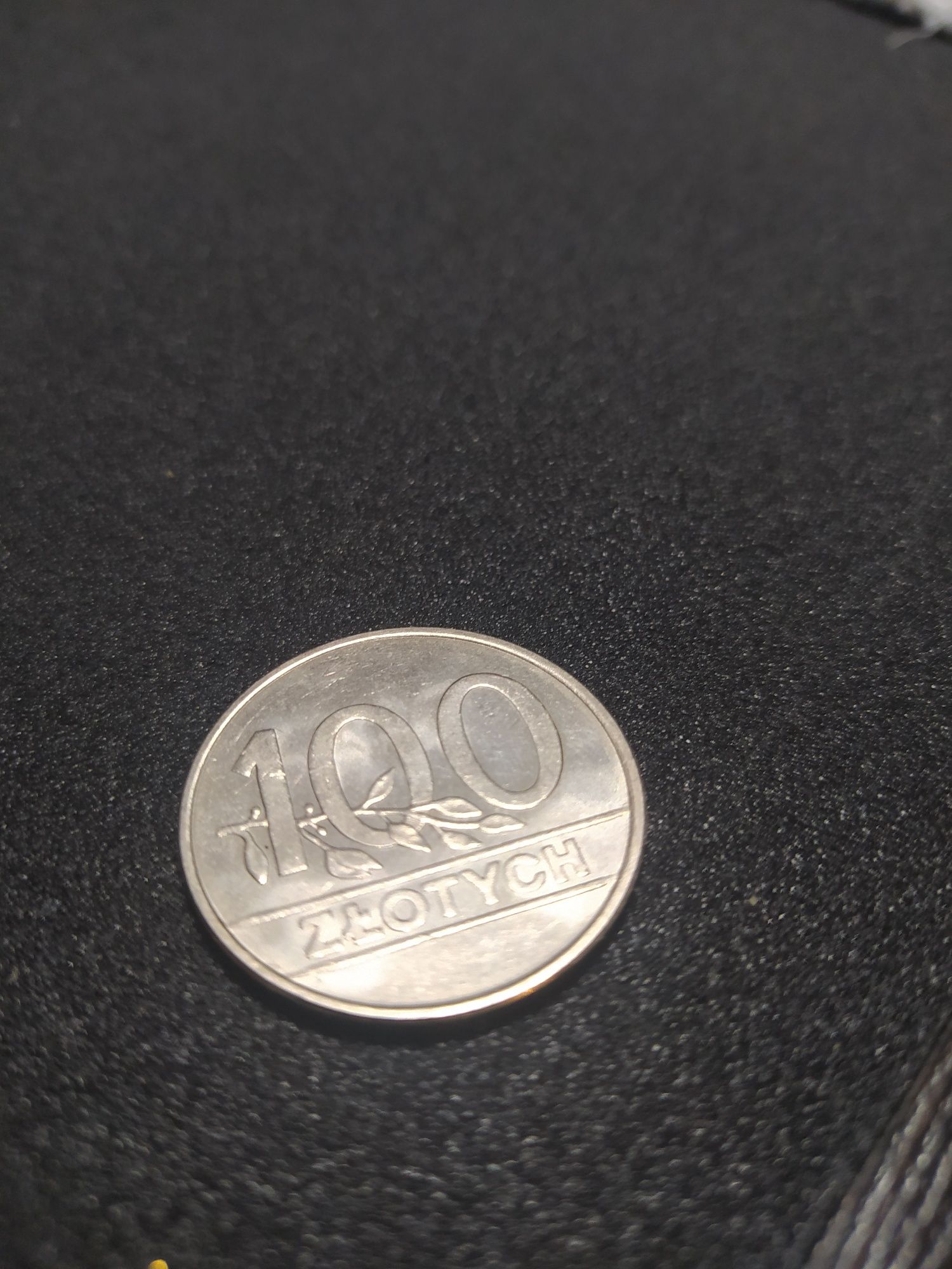Moneta 100 zl 1990 znak mennicy