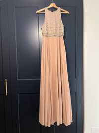 Długa tiulowa sukienka Asos na wesele studniówkę