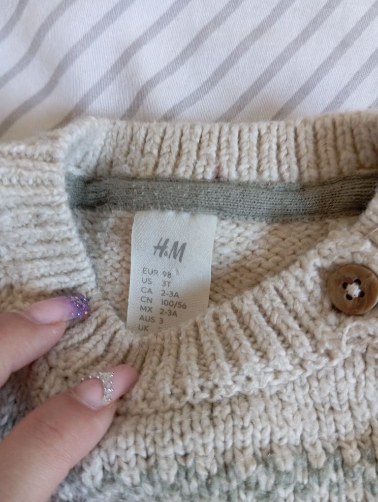 Sweterek chłopięcy hm kids dziecko tanio cheap winter autumn zima