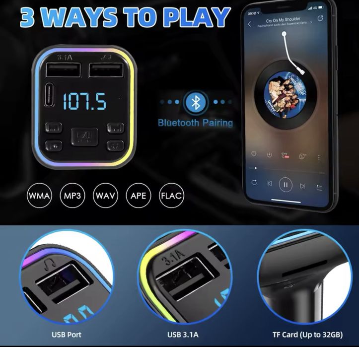 Transmiter fm bluetooth adapter