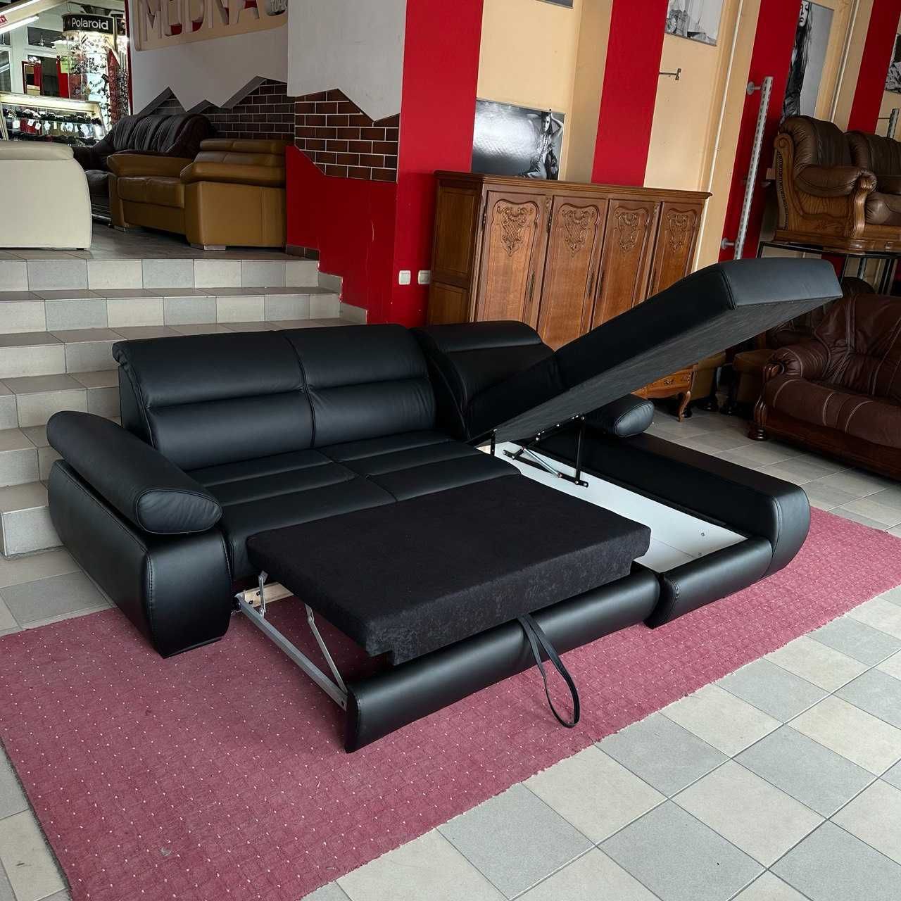БЕЗКОШТОВНА ДОСТАВКА Розкладний кутовий шкіряний диван «Бестселлер»