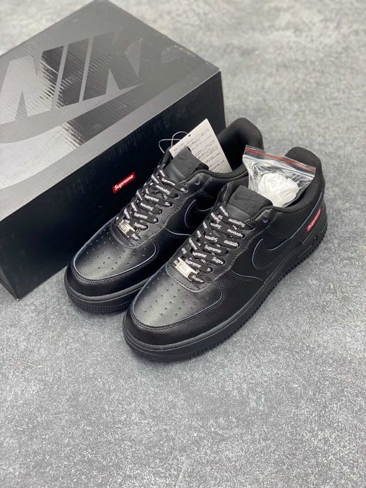 ButyDamskie‍ Nike‍ Air‍ Force‍ 1‍ Supreme‍ Black‍ Uniseks Roz.43