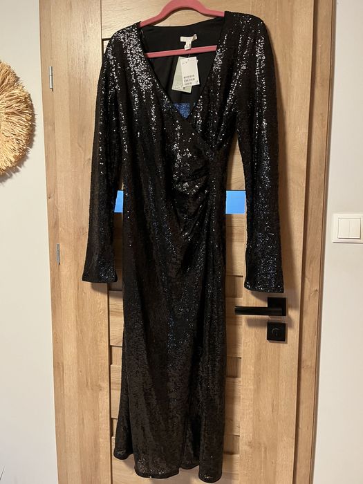 H&M sukienka cekinowa M Nowa cekiny impreza sylwester