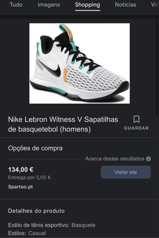 Nike Lebron Witness V Sapatilhas de basquetebol (homens)