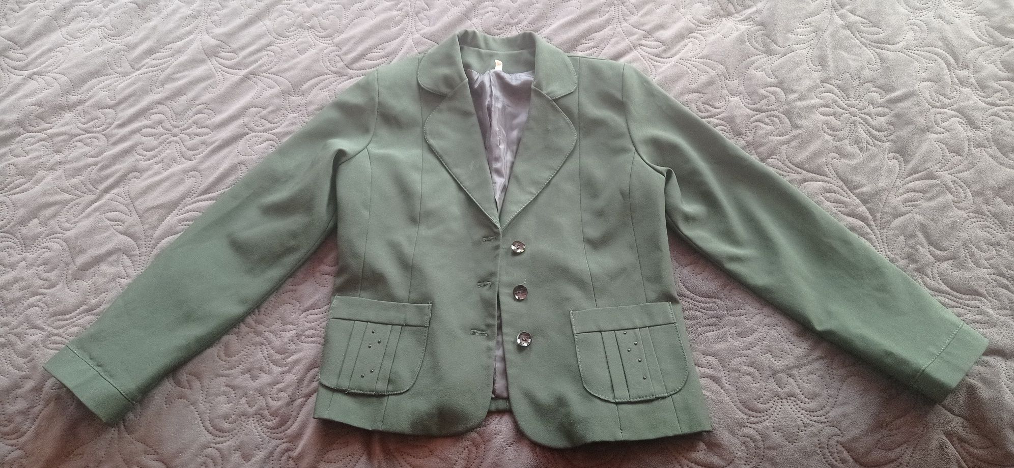 Шкільний костюм зелений форма піджак 146
